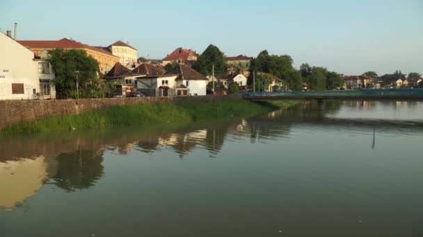 View River Bridge Brcko District Bosnia Herzegovina — Stockvideo