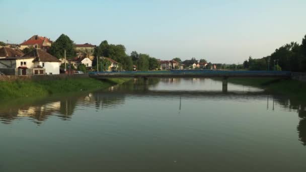 View River Bridge Brcko District Bosnia Herzegovina — Stockvideo