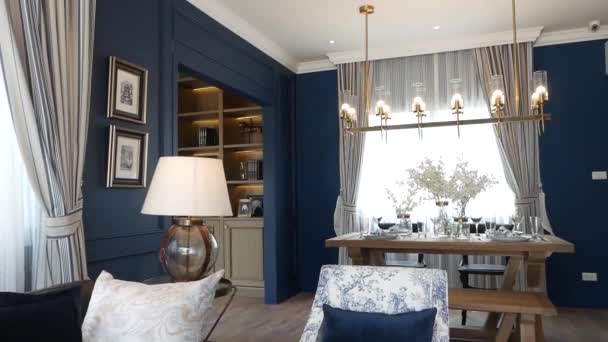 Stylish Elegant Living Room Interior Design — стокове відео