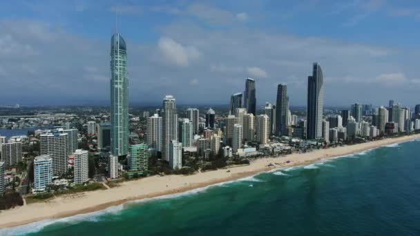 Surfers Paradise Air Summers Day Beautiful Beaches High Rise Apartments — Video