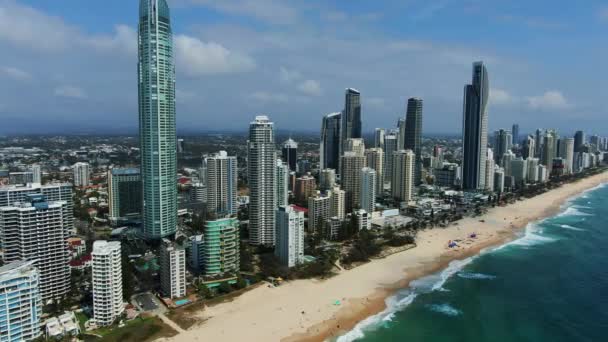 Beautiful Surfers Paradise Air Early Morning Beautiful Beaches High Rise — Vídeo de stock