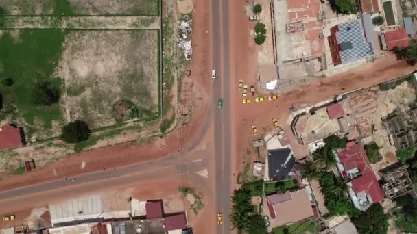 Aerial View Kololi Road Manjai Football Field Serrekunda Gambia Africa — Vídeo de Stock