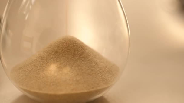 Hourglass Sand Falling Slow Motion — Stok video