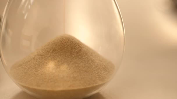 Hourglass Sand Falling Slow Motion — 图库视频影像