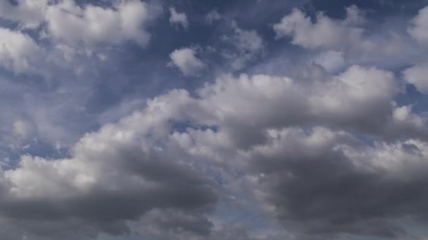 Time Lapse Beautiful Clouds Blue Sky Late Afternoon Frame Only — Stok video