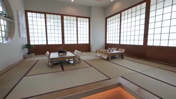 Modern Japanese Style Cafe Decoration — Stock Video