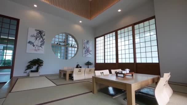 Modern Japanese Style Cafe Decoration — Vídeo de stock