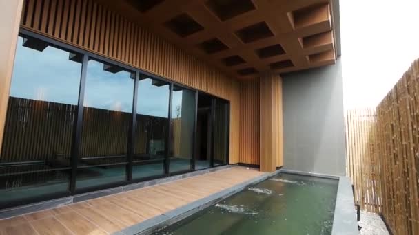 Modern Japanese Sen Pools Decoration — Video Stock