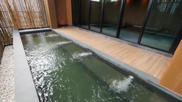 Modern Japanese Sen Pools Decoration — Stockvideo