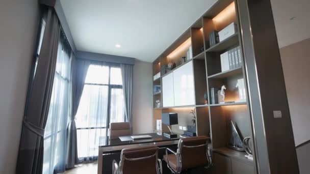 Classy Home Working Room Decoration — Video Stock