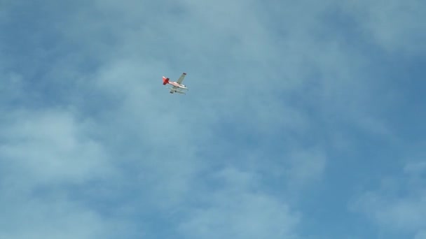 Seaplane Flying Partly Cloudy Day Key West Florida — Video
