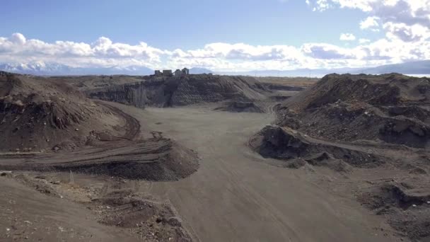 Drone Captures Images Geneva Steel Slag Heap Vineyard Utah Currently — ストック動画