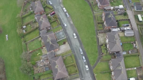 Overhead View Council Housing Estate Kidsgrove Stoke Trent Flats Homes — Vídeo de stock