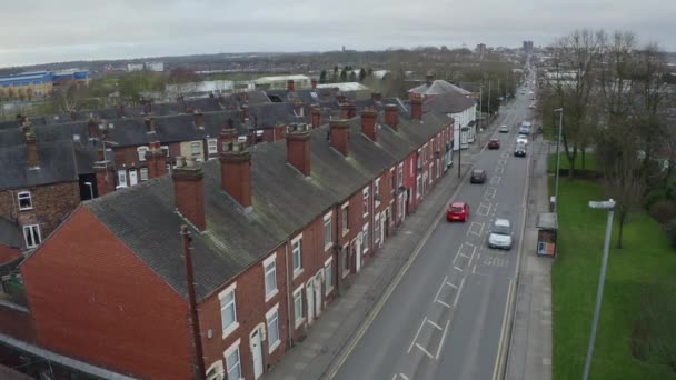 Aerial Overhead Views Victoria Road Vicky Road Poor Area Leading — Stockvideo