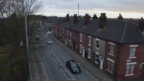 Aerial Overhead Views Victoria Road Vicky Road Poor Area Leading — Video Stock