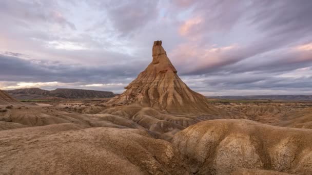 Bardenas Reales Desert Castildetierra Timelapse Spain — Stock Video