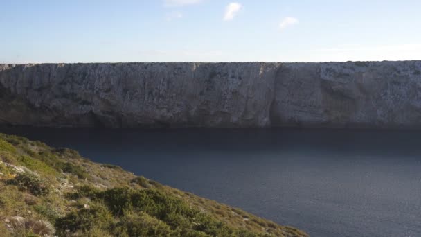 Portekiz Sagres Kıyısındaki Sahil Kayalıkları — Stok video