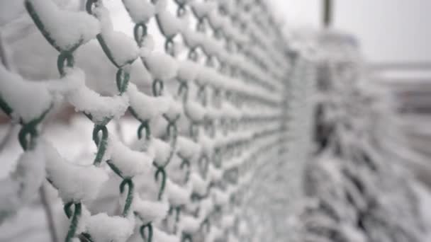 Sudden Snow Blizzard Hits Pottery Town Stoke Trent Heavy Snow — Stock video