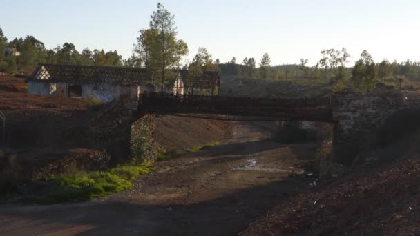 Abandoned Mines Mina Sao Domingos Alentejo Portugal — Stok video