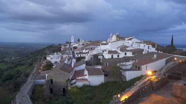 Monsaraz Bij Dageraad Alentejo Portugal — Stockvideo