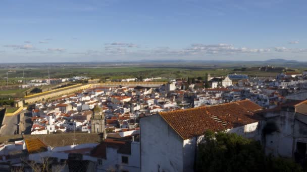 Elvas Cidade Dentro Muralha Fortaleza Alentejo Portugal — Vídeo de Stock