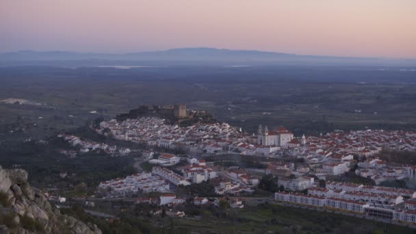 Castelo Vide Alentejo Portugal Desde Serra Sao Mamede — Vídeo de stock