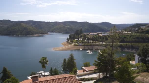 Castelo Bode Albufeira Stausee Portugal — Stockvideo