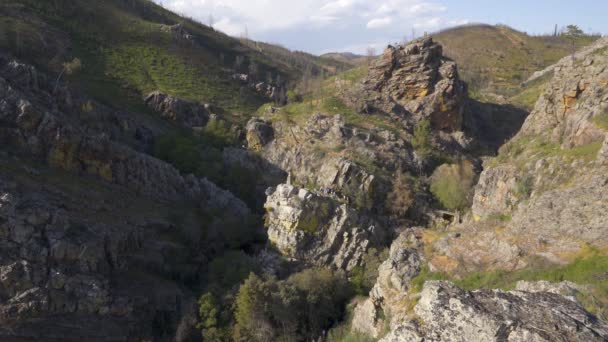 Penedo Furado Passadico Walkway Landscape Vila Rei Portugal — Stock Video