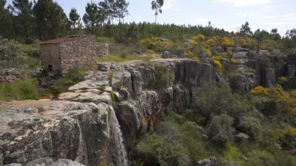 Vízesés Cascata Vila Rei Portugália — Stock videók