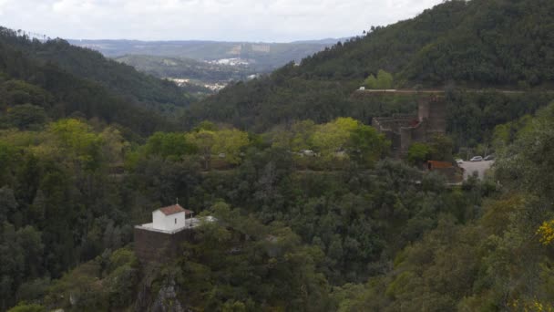 Utsikt Över Lousa Slott Portugal — Stockvideo