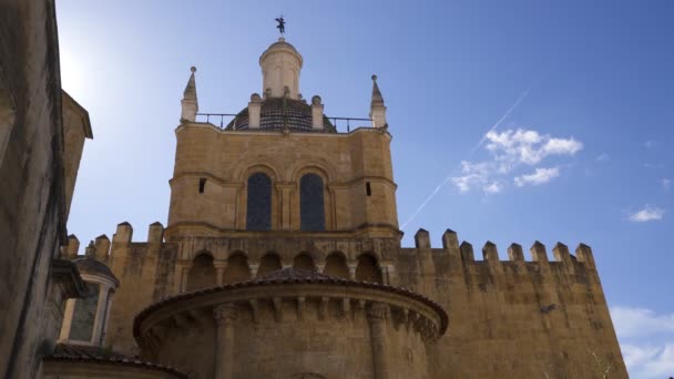 Torre Igreja Catedral Velha Coimbra Portugal — Vídeo de Stock