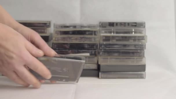 Hand Looking Collection Retro Cassette Tapes — Video