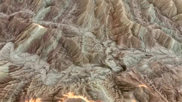 Raios Sol Tocando Carrizo Badlands Anza Borrego Desert State Park — Vídeo de Stock