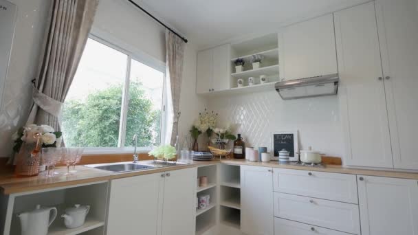 Compact Modern Kitchen Pantry Area Decoration Idea — 图库视频影像