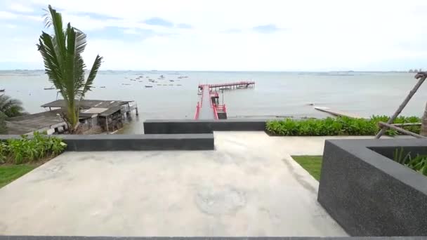 Sea Side Lounge Exterior Decoration Idea — Stockvideo