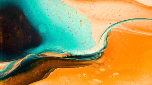 Acrylic Pouring Artwork Which Animated Flow — Vídeos de Stock