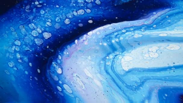 Acrylic Pouring Artwork Which Animated Flow — Stockvideo