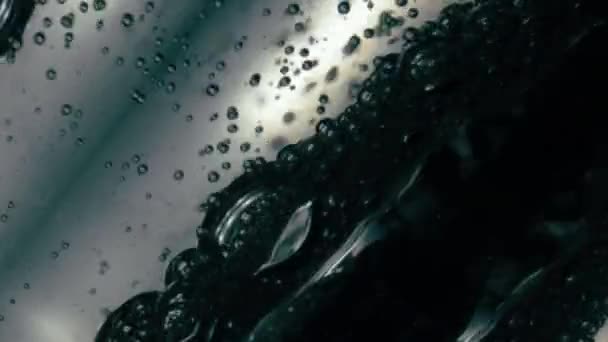 Бирюзовые Пузырьки Воды Медленно Движутся Абстрактный Наклон Maro — стоковое видео