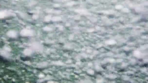 Amazing Air Bubbles Agitated River Underwater Air Bubbles — Αρχείο Βίντεο