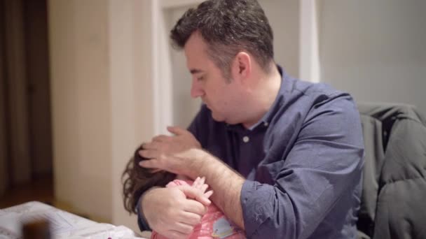 Little Girl Cerebral Palsy Special Need Having Epilepsy Seizure While — Αρχείο Βίντεο