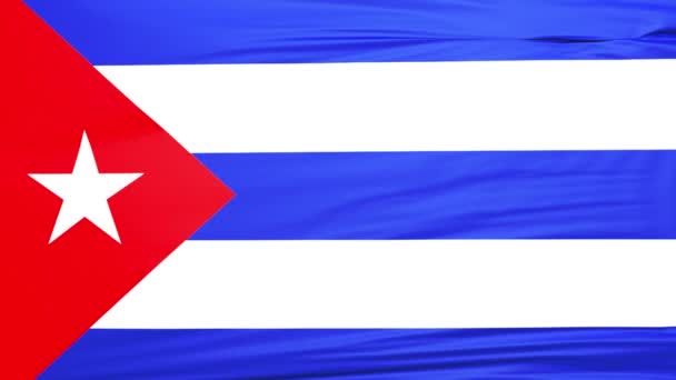 Pełny Ekran Flaga Kuby Machająca 1920X1080 — Wideo stockowe