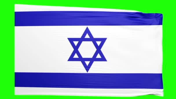 Israël Zwaaien Vlag 1920X1080 Groen Scherm — Stockvideo