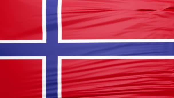 Norway Fullscreen Waving Flag — Stockvideo