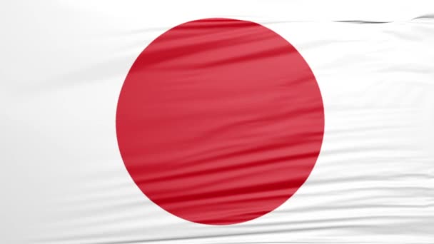 Japan Waving Flag Fullscreen 1920X1080 — Vídeo de stock