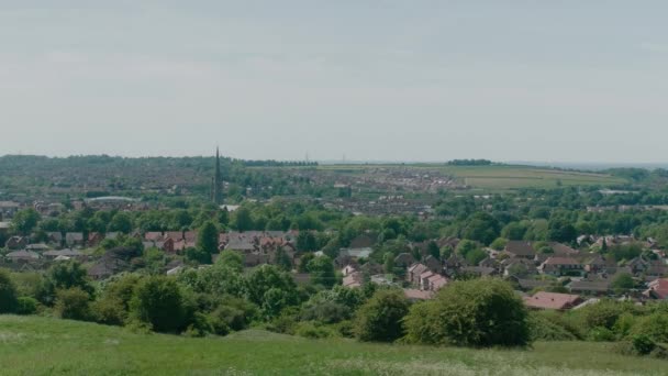 Grantham Town Lincolnshire East Midlands Crop Fields View Distance Town — Vídeo de Stock