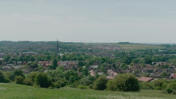 Grantham Town Lincolnshire East Midlands Crop Fields View Distance Town — Stockvideo