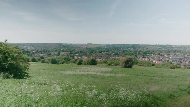 Grantham Town Lincolnshire East Midlands Crop Fields View Distance Town — Video Stock