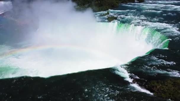 Majestic Aerial View Niagara Falls — Stockvideo