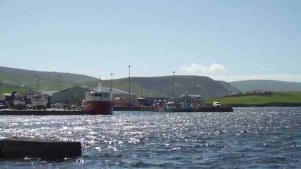 Scalloway Dock Shetland Isles — Vídeo de stock