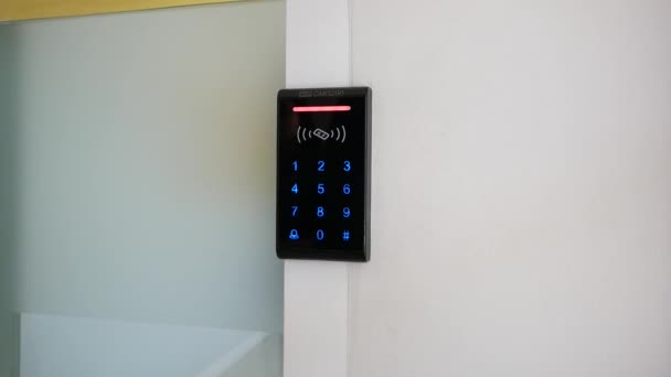 Electronic Key Card Access Entry Pad — Stockvideo